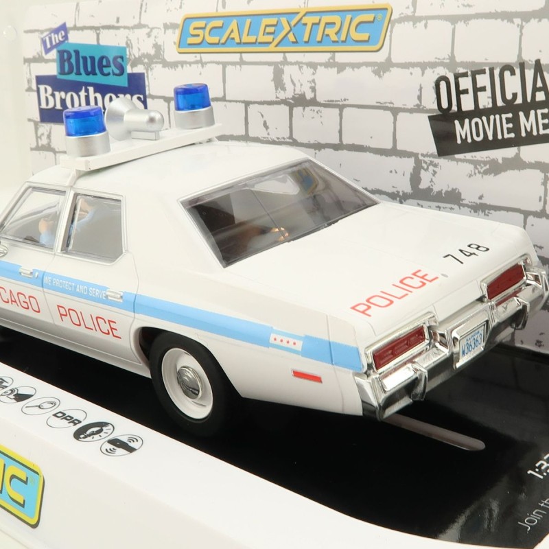 Scalextric C4407 Dodge Monaco - Blues Brothers - Chicago Police Slot Car 1:32 Scale