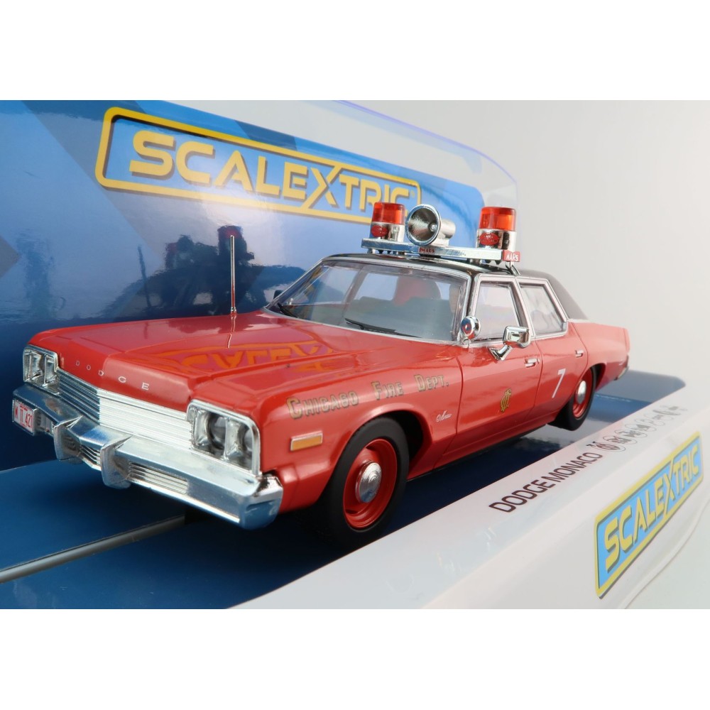 Scalextric C4408 Dodge Monaco Chicago Fire Department Slot Car 1:32 Scale