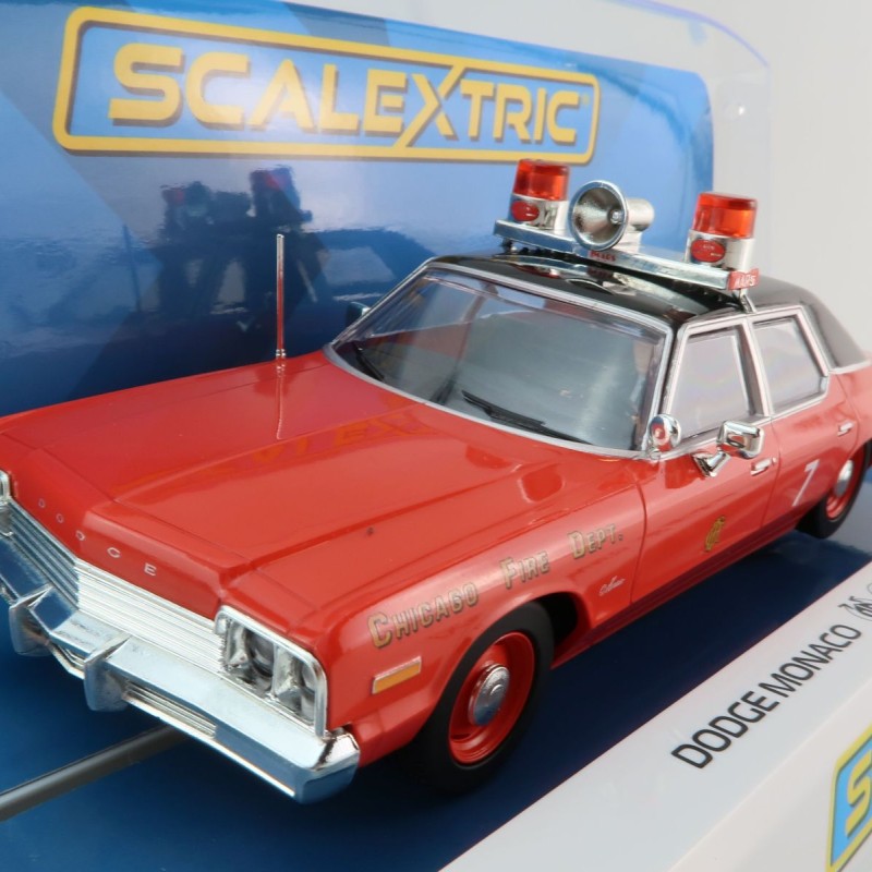Scalextric C4408 Dodge Monaco Chicago Fire Department Slot Car 1:32 Scale