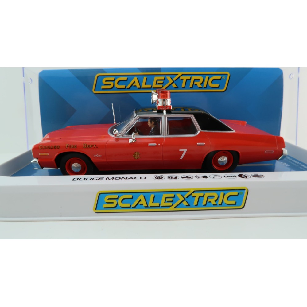 Scalextric C4408 Dodge Monaco Chicago Fire Department Slot Car 1:32 Scale