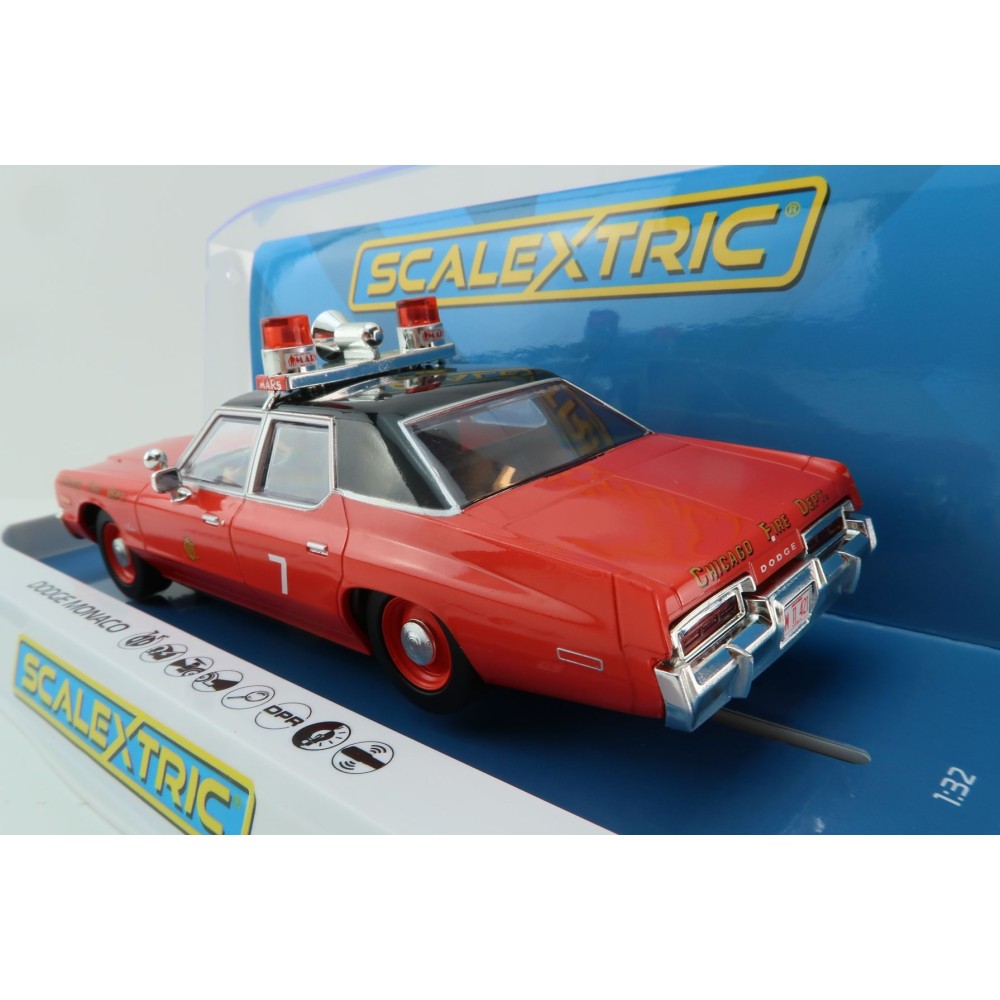 Scalextric C4408 Dodge Monaco Chicago Fire Department Slot Car 1:32 Scale