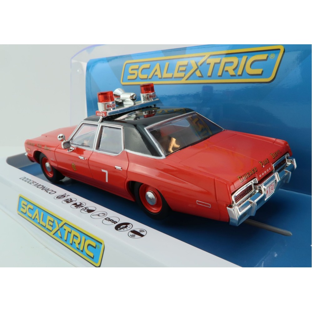 Scalextric C4408 Dodge Monaco Chicago Fire Department Slot Car 1:32 Scale
