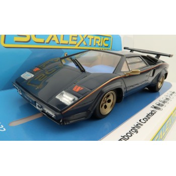 Scalextric C4411 Lamborghini Countach Walter Wolf - Blue + Gold Slot Car 1:32 Scale