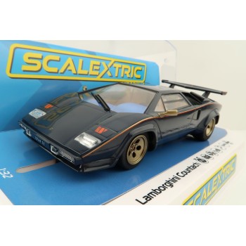 Scalextric C4411 Lamborghini Countach Walter Wolf - Blue + Gold Slot Car 1:32 Scale