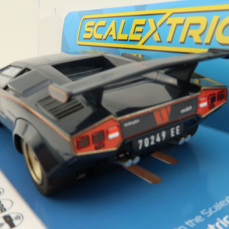 Scalextric C4411 Lamborghini Countach Walter Wolf - Blue + Gold Slot Car 1:32 Scale