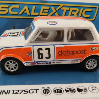 Scalextric C4413 Mini 1275GT Data Post Alan Curnow 1979 BSCC Slot Car 1:32 Scale