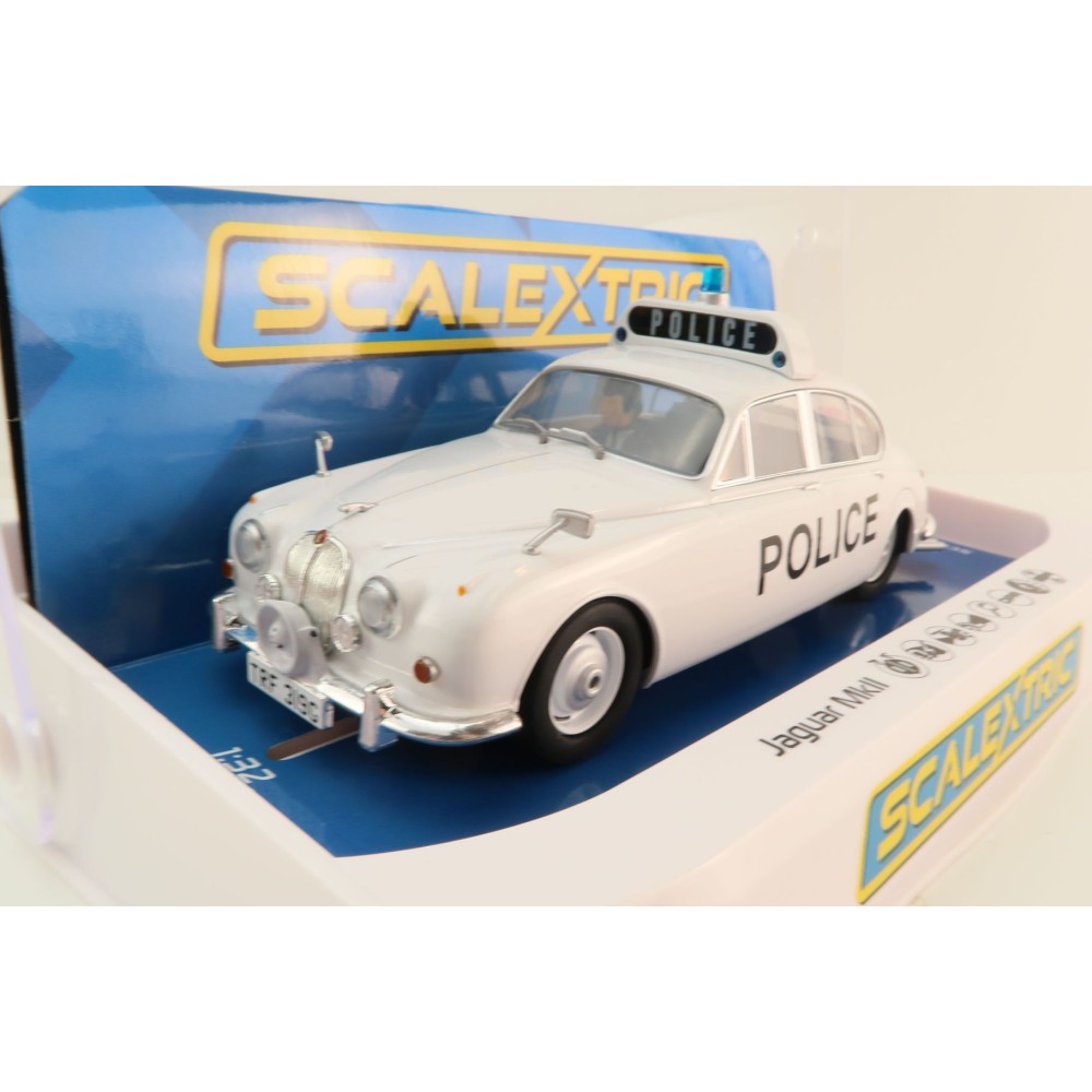 Scalextric C4420 Jaguar MK2 Police Edition Slot Car 1:32 Scale