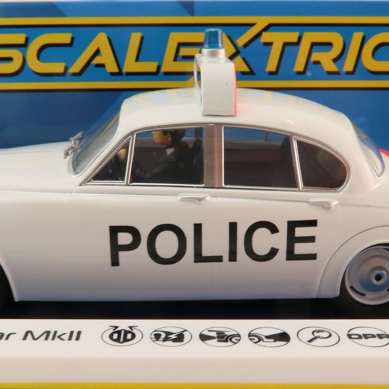 Scalextric C4420 Jaguar MK2 Police Edition Slot Car 1:32 Scale