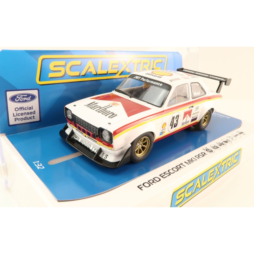 Scalextric C4421 Ford Escort MK1 RSR Lea Wood Slot Car 1:32 Scale