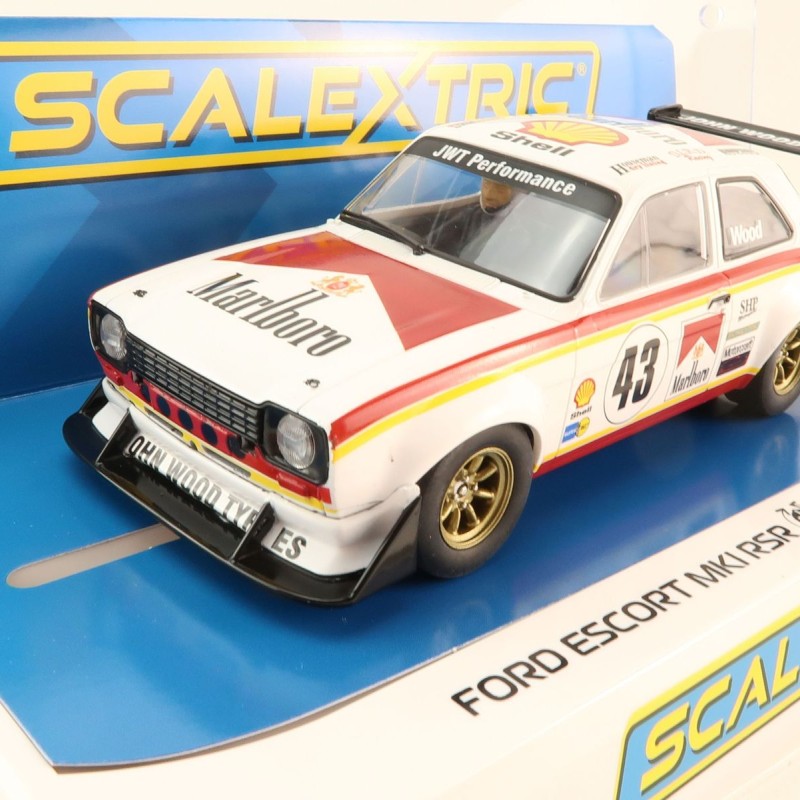 Scalextric C4421 Ford Escort MK1 RSR Lea Wood Slot Car 1:32 Scale
