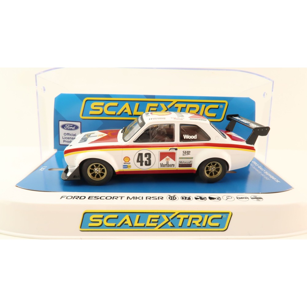 Scalextric C4421 Ford Escort MK1 RSR Lea Wood Slot Car 1:32 Scale