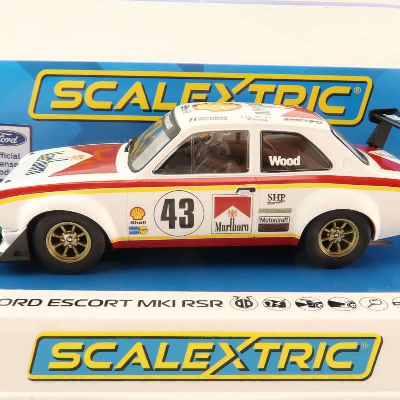 Scalextric C4421 Ford Escort MK1 RSR Lea Wood Slot Car 1:32 Scale