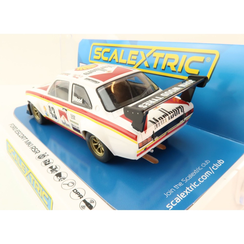 Scalextric C4421 Ford Escort MK1 RSR Lea Wood Slot Car 1:32 Scale