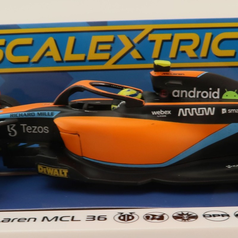 Scalextric C4424 McLaren MCL36 Lando Norris 2022 F1 Emilia Romagna GP Slot Car 1:32 Scale