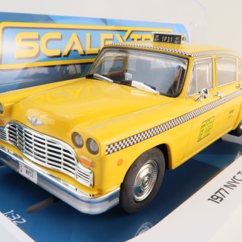 Scalextric C4432 1977 New York City Yellow Taxi Slot Car 1:32 Scale