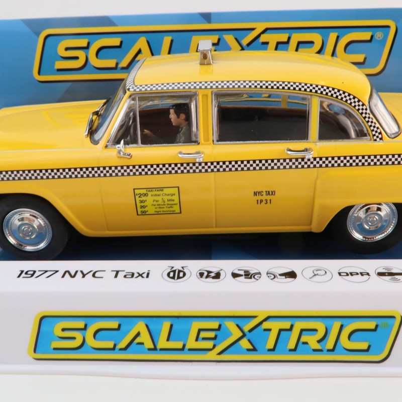 Scalextric C4432 1977 New York City Yellow Taxi Slot Car 1:32 Scale