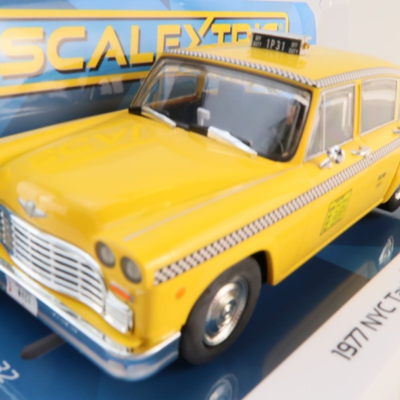 Scalextric C4432 1977 New York City Yellow Taxi Slot Car 1:32 Scale