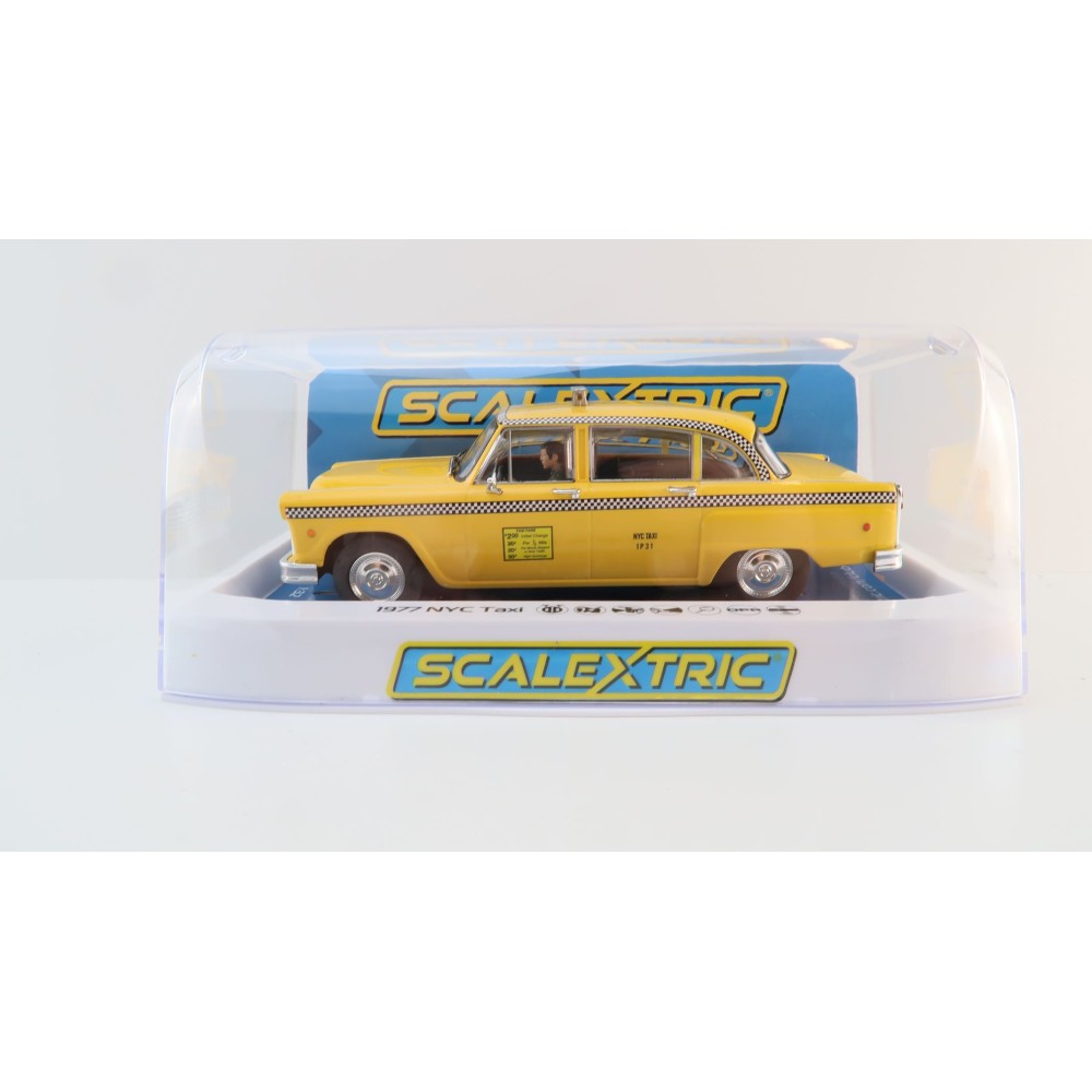 Scalextric C4432 1977 New York City Yellow Taxi Slot Car 1:32 Scale