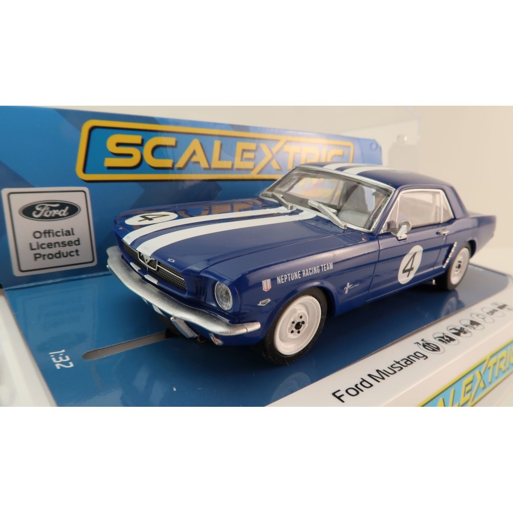 Scalextric C4458 1965 Ford Mustang Neptune Racing Norm Beechey Australian Only Slot Car 1:32 Scale