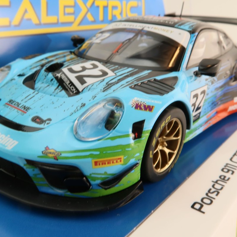 Scalextric C4460 Porsche 911 GT3 R Redline Racing Spa 2022 Slot Car 1:32 Scale