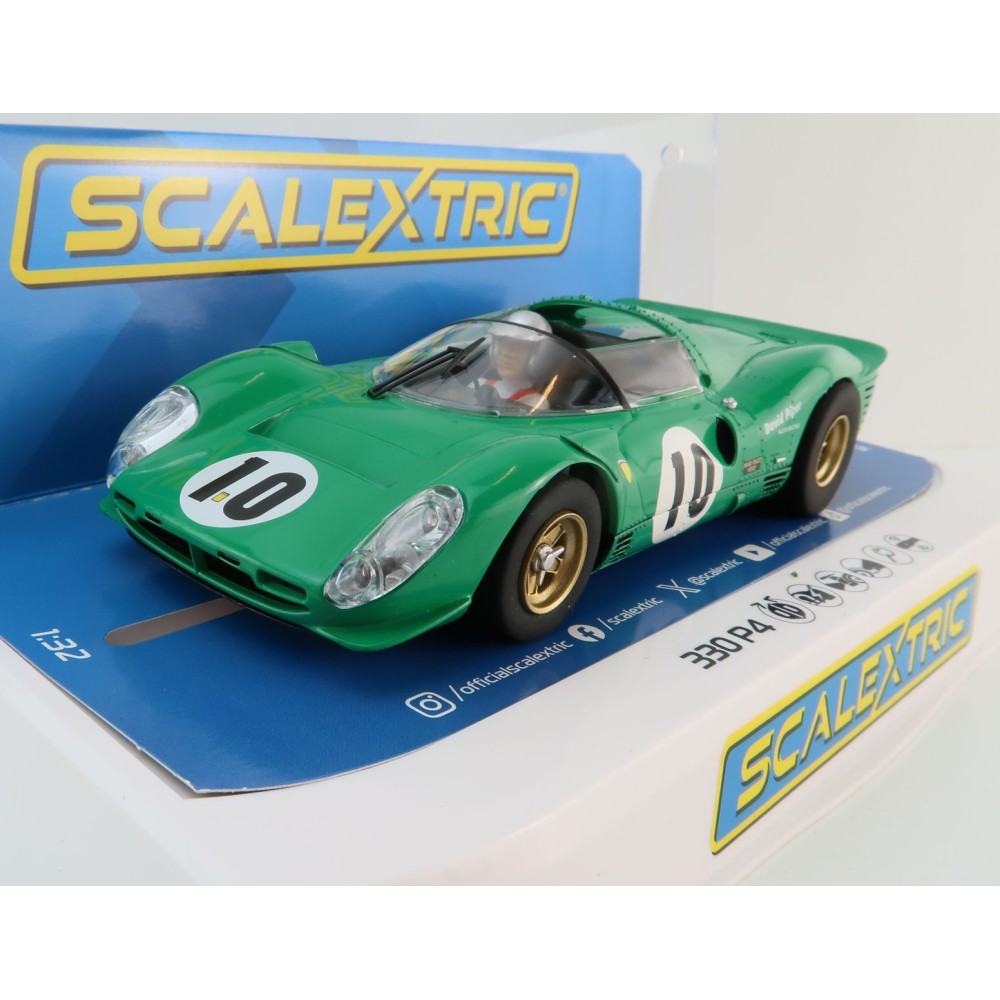 Scalextric C4491 330 P4 Green David Piper Slot Car 1:32 Scale