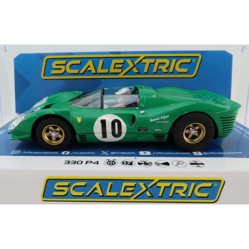 Scalextric C4491 330 P4 Green David Piper Slot Car 1:32 Scale
