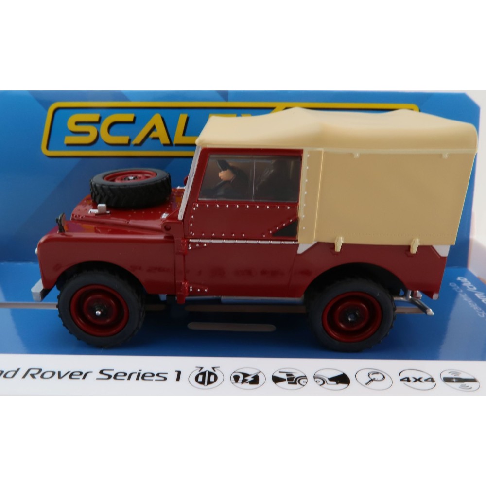 Scalextric C4493 Land Rover Series 1 - Poppy Red Slot Car 1:32 Scale