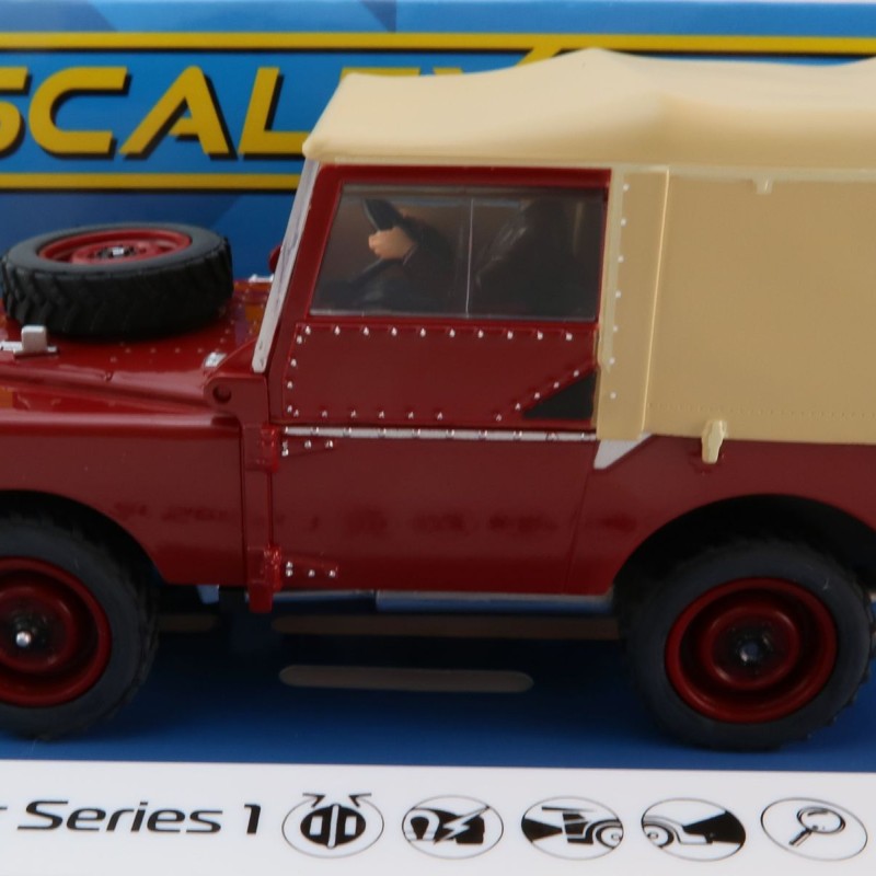 Scalextric C4493 Land Rover Series 1 - Poppy Red Slot Car 1:32 Scale