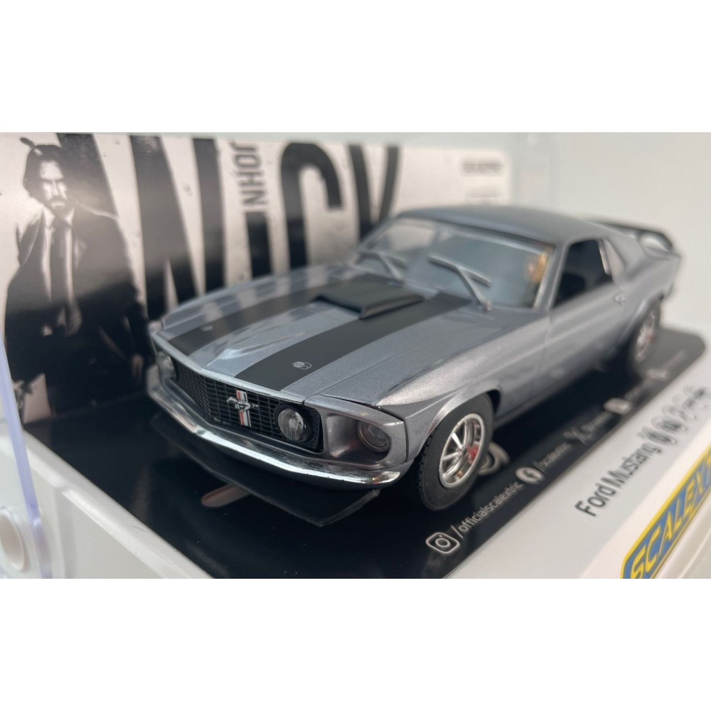Scalextric C4497 Ford Mustang BOSS 429 - John Wick Chapter 1 Slot Car 1:32 Scale