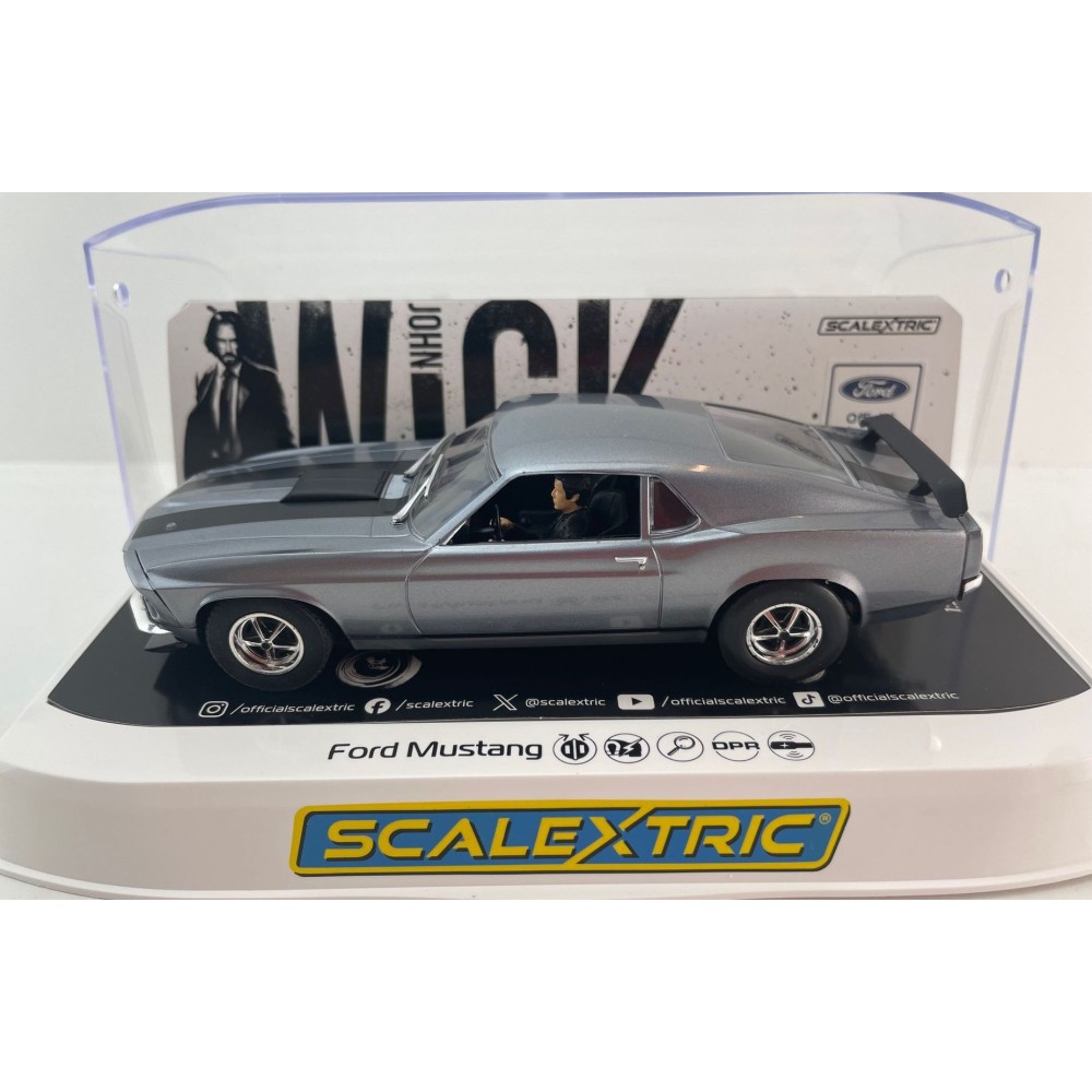 Scalextric C4497 Ford Mustang BOSS 429 - John Wick Chapter 1 Slot Car 1:32 Scale
