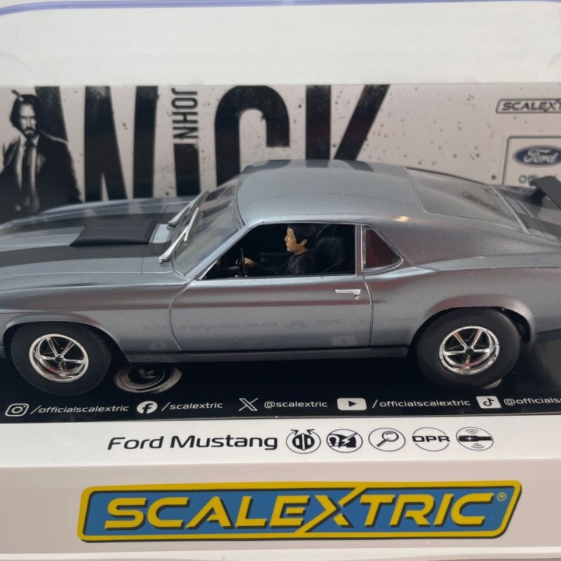 Scalextric C4497 Ford Mustang BOSS 429 - John Wick Chapter 1 Slot Car 1:32 Scale
