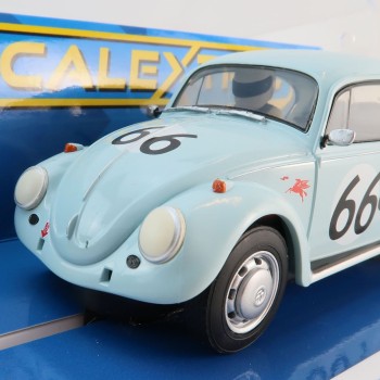 Scalextric C4498 VW Volkswagen Beetle Light Blue No 66 Slot Car 1:32 Scale
