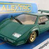 Scalextric C4500 Lamborghini Countach - Green + Gold Slot Car 1:32 Scale