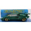 Scalextric C4500 Lamborghini Countach - Green + Gold Slot Car 1:32 Scale