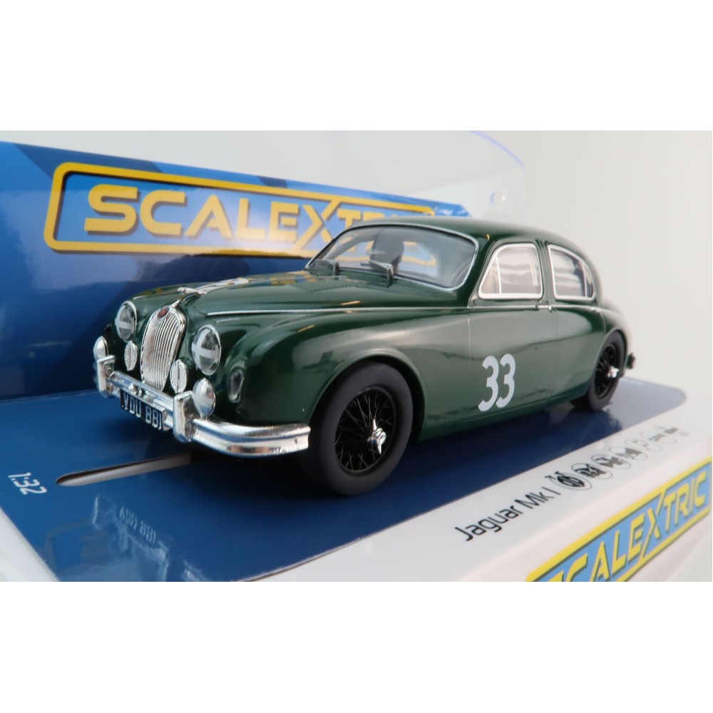 Scalextric C4506 Jaguar MK1 - Mike Hawthorn No 33 Slot Car 1:32 Scale