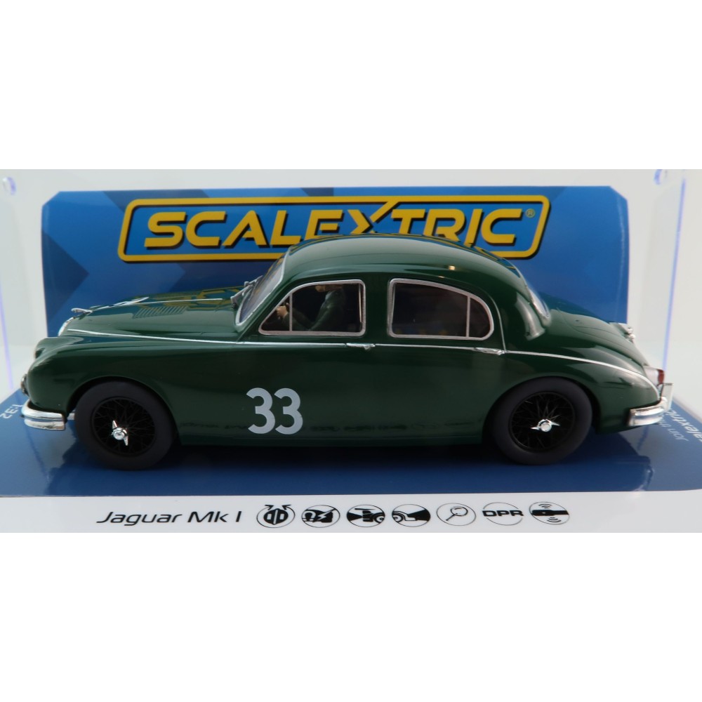 Scalextric C4506 Jaguar MK1 - Mike Hawthorn No 33 Slot Car 1:32 Scale