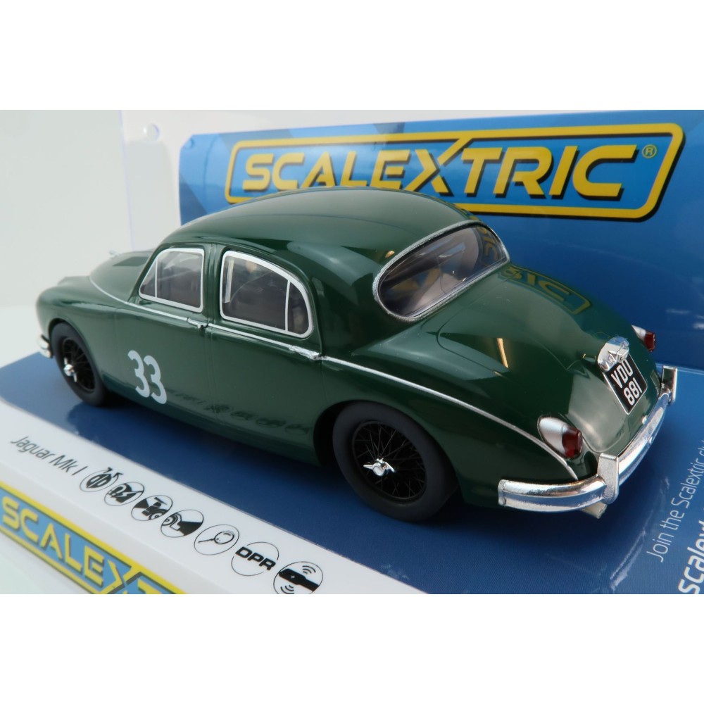 Scalextric C4506 Jaguar MK1 - Mike Hawthorn No 33 Slot Car 1:32 Scale