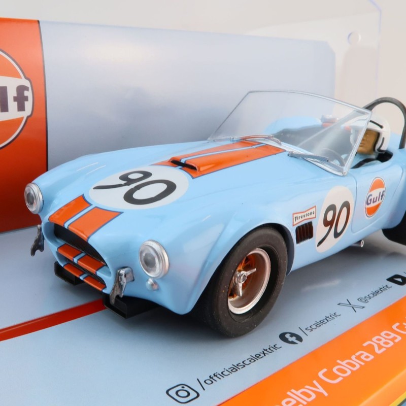 Scalextric C4509 Shelby Cobra - Gulf Slot Car 1:32 Scale