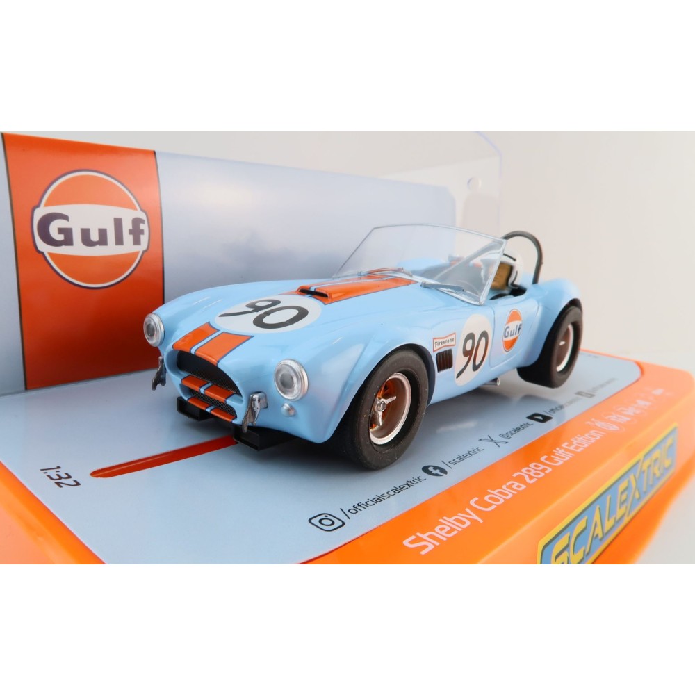 Scalextric C4509 Shelby Cobra - Gulf Slot Car 1:32 Scale