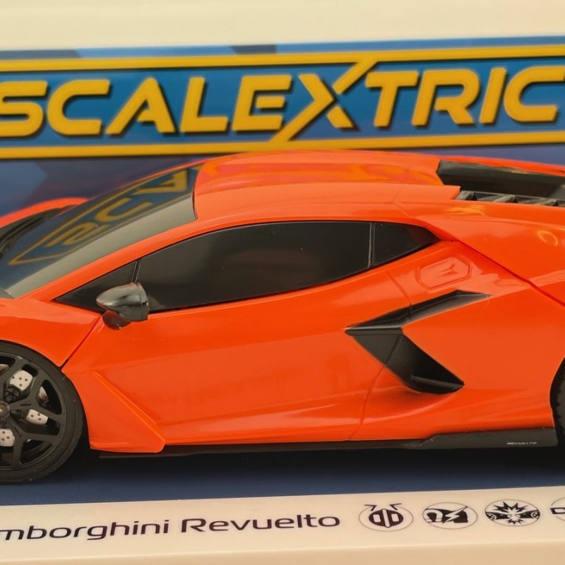 Scalextric C4523 Lamborghini Revuelto - Arancio Apodis Orange Slot Car 1:32 Scale