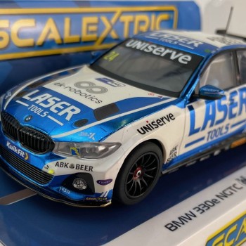 Scalextric C4526 BMW 330E NGTC Laser Tools Jake Hill 2023 Slot Car 1:32 Scale