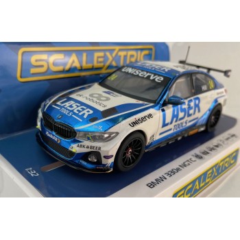 Scalextric C4526 BMW 330E NGTC Laser Tools Jake Hill 2023 Slot Car 1:32 Scale