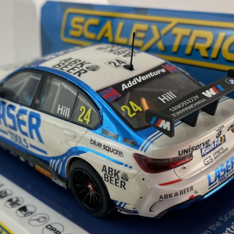 Scalextric C4526 BMW 330E NGTC Laser Tools Jake Hill 2023 Slot Car 1:32 Scale