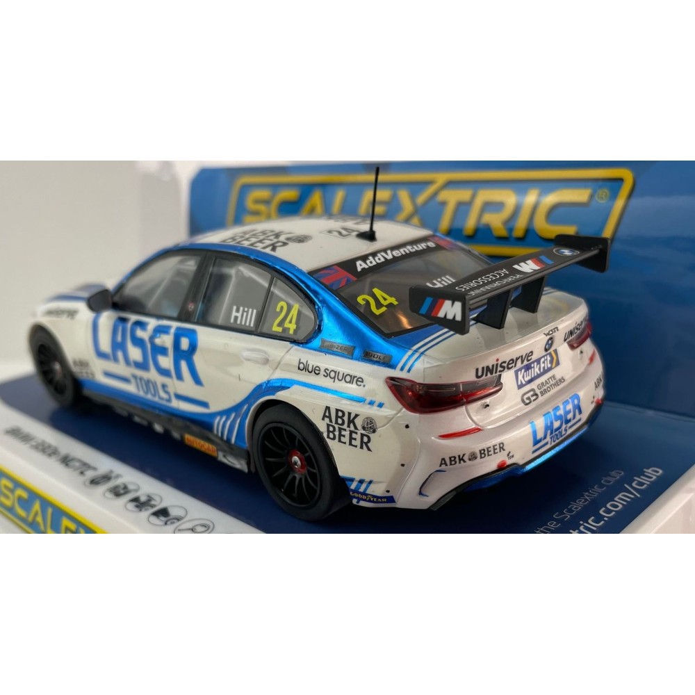 Scalextric C4526 BMW 330E NGTC Laser Tools Jake Hill 2023 Slot Car 1:32 Scale