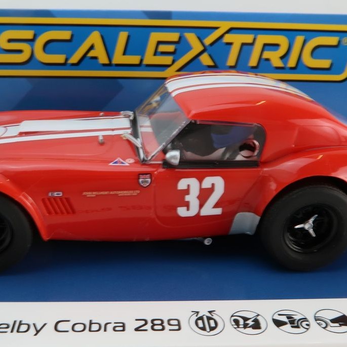 Scalextric C4528 Shelby Cobra 289 - Red - 39PH Slot Car 1:32 Scale