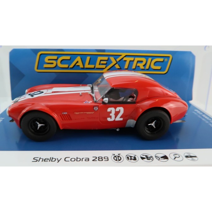 Scalextric C4528 Shelby Cobra 289 - Red - 39PH Slot Car 1:32 Scale