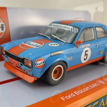 Scalextric C4530 Ford Escort MK1 Wayne Crabtree Fords 2023 Gulf Slot Car 1:32 Scale