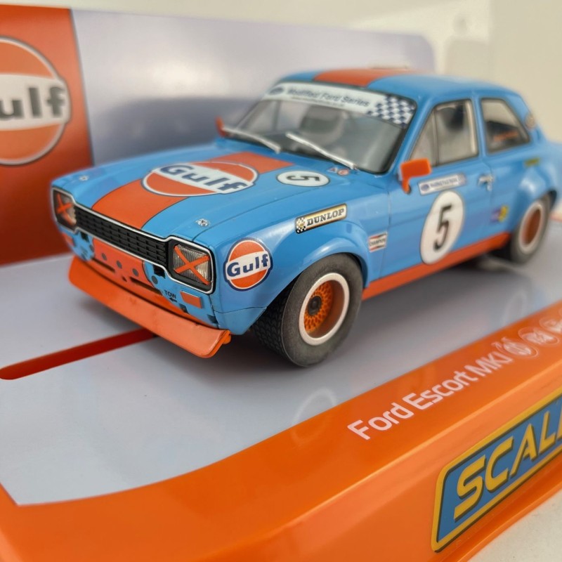 Scalextric C4530 Ford Escort MK1 Wayne Crabtree Fords 2023 Gulf Slot Car 1:32 Scale
