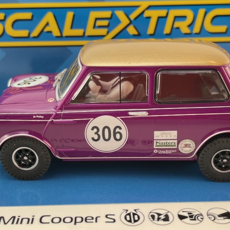 Scalextric C4545 - Austin Mini Cooper S - Jo Polley Cars - Touring Cars Slot Car 1:32 Scale
