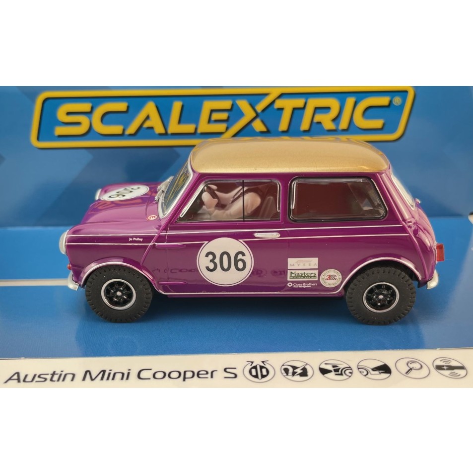 Scalextric C4545 - Austin Mini Cooper S - Jo Polley Cars - Touring Cars Slot Car 1:32 Scale